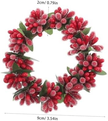 Artificial Red Berries Candle Wreath Decor