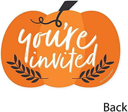 Big Dot of Happiness Fall Pumpkin Fill-In Invitations Set of 12