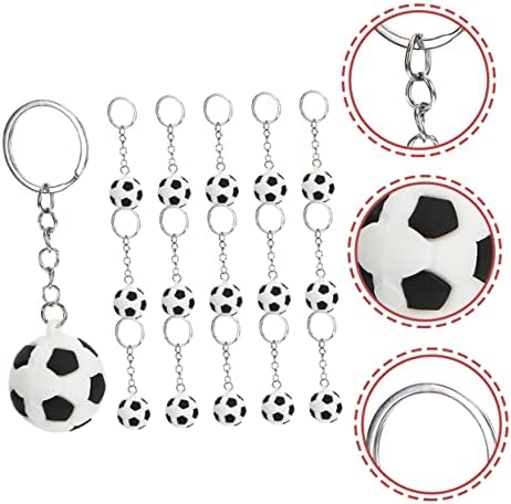 DECHOUS 16pcs Soccer Keyrings Sports Keychains for Boys and Girls