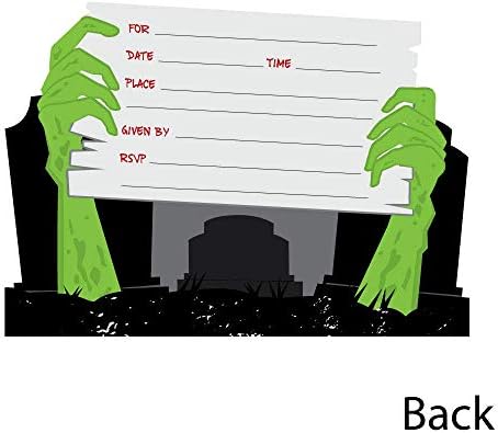 Big Dot of Happiness Zombie Zone Fill-In Invitations Set of 12