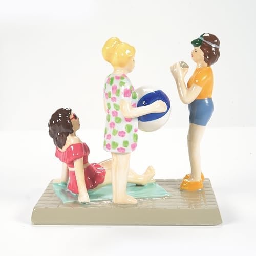 Department 56 Lit Pool House Building and Figurines Set