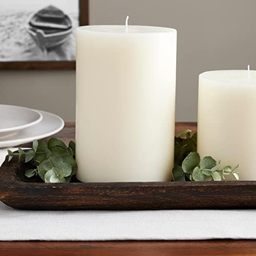 12 Pack Ivory Pillar Candles 4 x 6 Inches