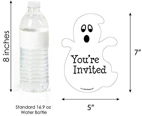 Big Dot of Happiness Spooky Ghost Halloween Party Invitations Set of 12