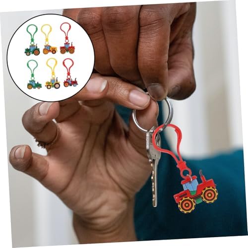 BESPORTBLE 6pcs Farm Tractor Keychains for Boys Girls