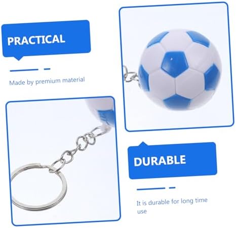 2PCS Soccer Ball Keychain Party Favors for School Carnival Birthday Celebrations