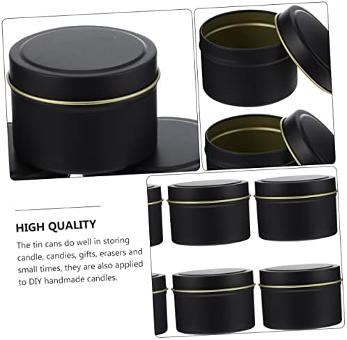 LIFKOME 4oz Iron Candle Tins with Lids for DIY Crafting
