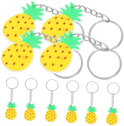 Unomor 12Pcs Pineapple Keychain Charms Summer Party Favors