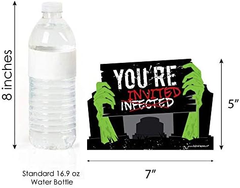 Big Dot of Happiness Zombie Zone Fill-In Invitations Set of 12