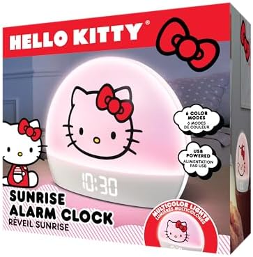Hello Kitty Sunrise Alarm Clock with USB Charging