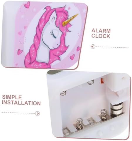 Unicorn LED Alarm Clock Cute Mute Design for Bedroom