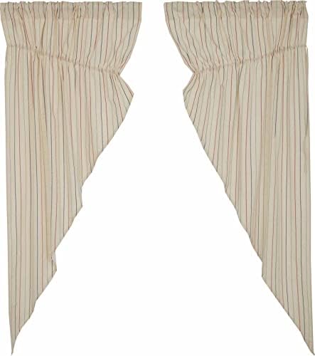 Piper Classics Betsy Stripe Prairie Curtains Set of 2