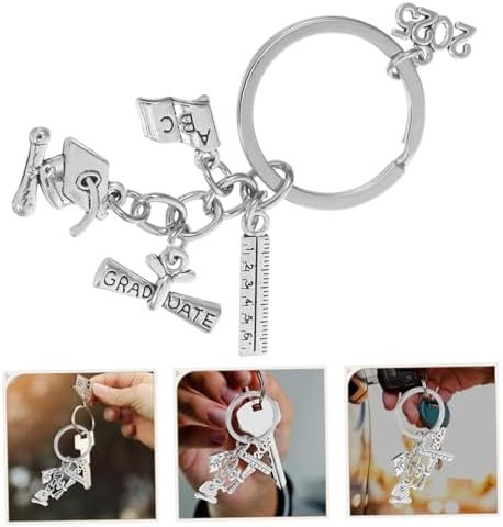 Graduation Keychain Stylish Keyring Funny College Student Backpack Purse Charm Party Favors