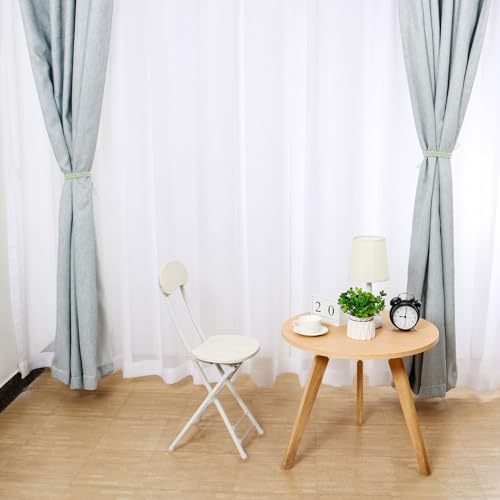 Uxcell 2Pcs Curtain Tiebacks Green Silver