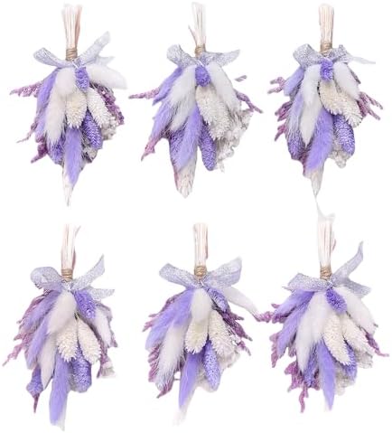 Purple Mini Dried Flower Bouquet Pack of 6