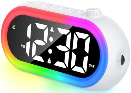OCUBE Digital Alarm Clocks with Wake Up Light and Dual Alarms