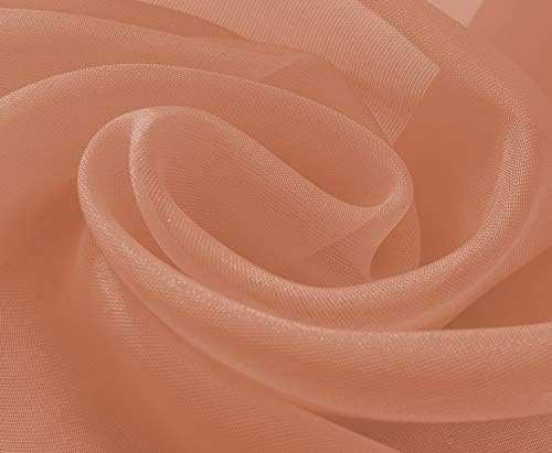 RT Designers Collection Celine Sheer Curtain Scarf Coral 55x216