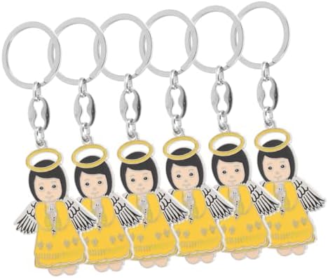 Zerodeko 6pcs Angel Keychain Pendant Keychains for Women