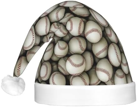 Baseball Print Christmas Hat with LED Lights