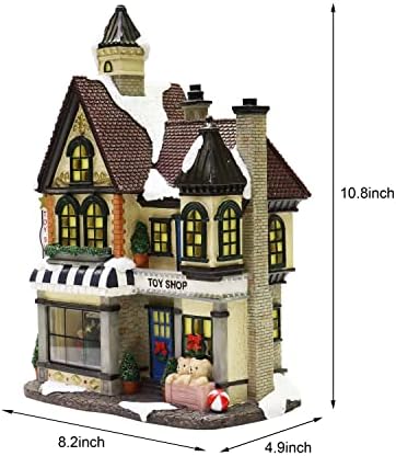 Moments in Time 108 Incher Resin Christmas Village Building with LED Lights