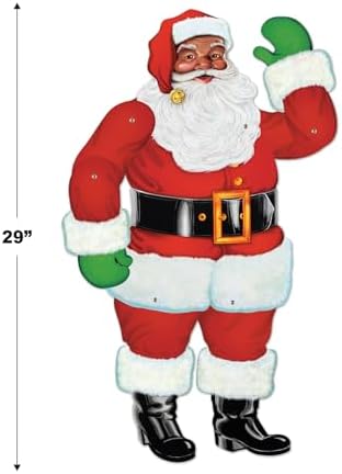 Beistle 2 Pack Jointed Santa Cutout