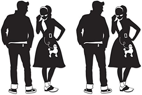 Beistle 50s Silhouettes 4 Piece Black White