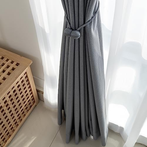 Window Curtain Magnetic Tiebacks 4 Pcs Pink Holdback