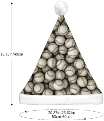 Baseball Print Christmas Hat with LED Lights