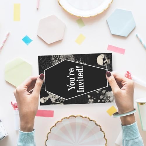 Halloween Party Invites Set of 20 with Envelopes Double Sided Blank Cards