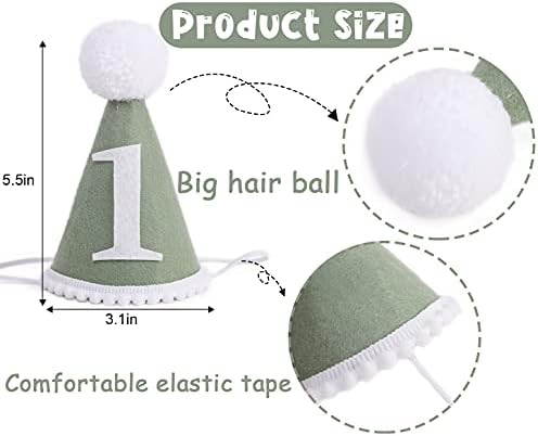 Baby Party Handmade Felt Hat - Green Birthday Photo Booth Prop