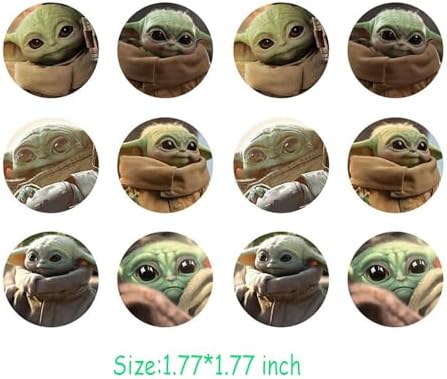 24 Pcs Baby Yoda Birthday Decorations with Invitations