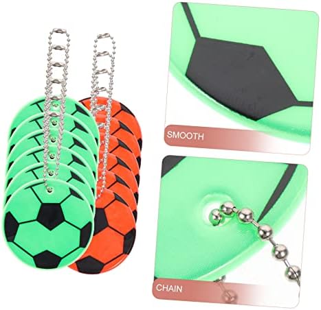 12pcs Reflective Soccer Party Favors Hanging Decor Keychain