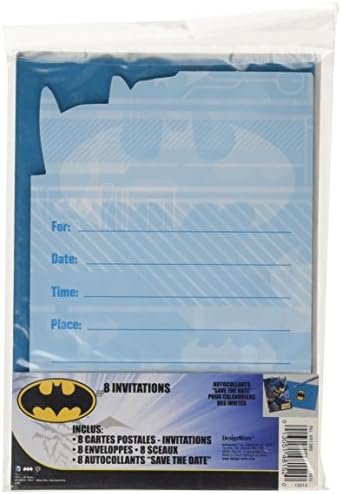 Batman Postcard Invitations Party Favor Set