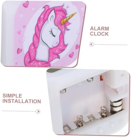 Zerodeko LED Unicorn Alarm Clock with Silent Mute Function