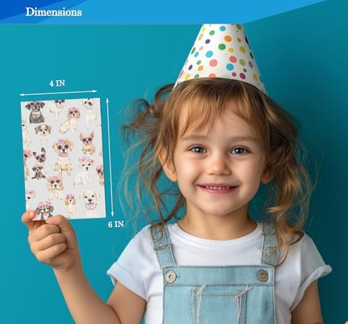 Puppy Dog Birthday Invitations for Girls 4x6 30 Sets