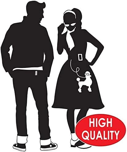 Beistle 50s Silhouettes 4 Piece Black White
