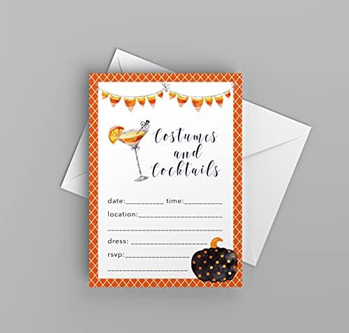 M Market On Mainstreet Halloween Invitations 25 Cards Envelopes