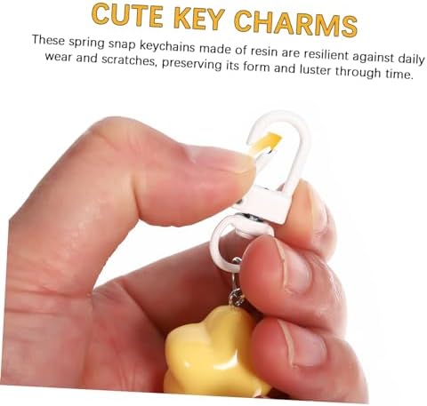 10pcs Cute Star Key Charms Adorable Kawaii Keyrings