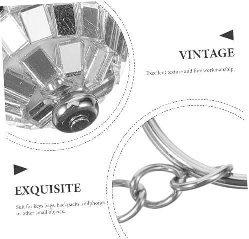 6pcs Retro Disco Keychain Pendant for Stylish Backpack Accessories
