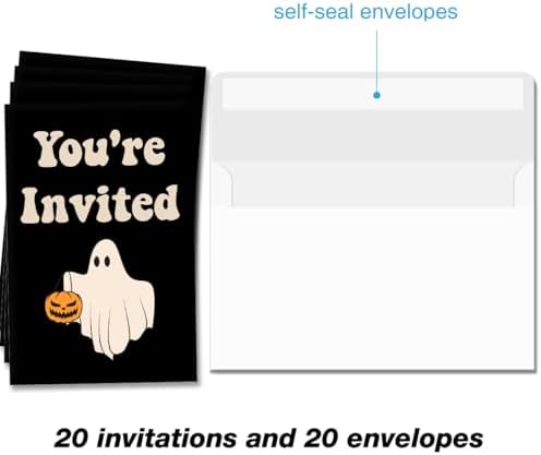 Spooky Halloween Party Invites with Envelopes Set of 20