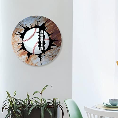 Madcolitote Burst Ball Baseball Welcome Sign Front Door Decor
