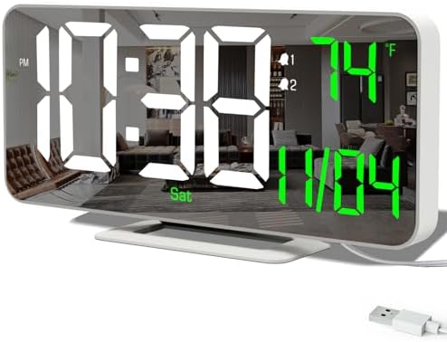 67 Inch Digital Alarm Clock with Temperature Display