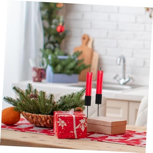 10pcs Christmas Candle Holders Spike for Desk and Tree
