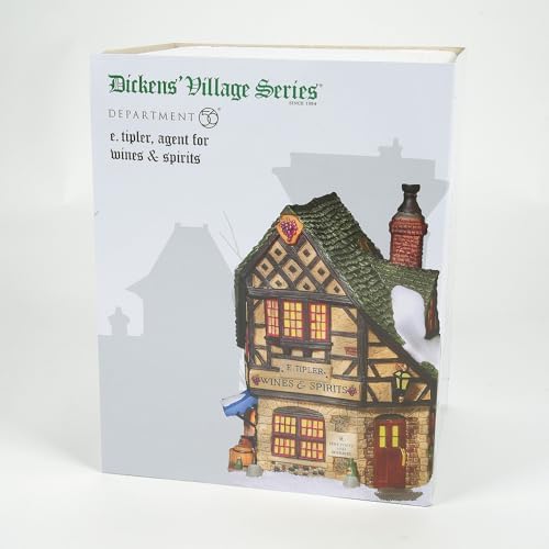 Department 56 Dickens Village Tipler Agent Wine Spirits Building Porcelain