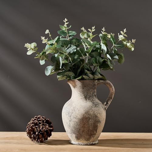 SIDUCAL Ceramic Rustic Farmhouse Vase Set