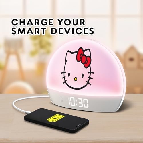 Hello Kitty Sunrise Alarm Clock with USB Charging