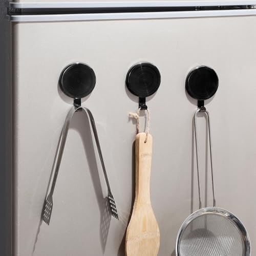 Jetec 6 Pcs Magnetic Hooks for Fridge and Wall
