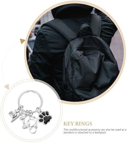 Adorable Dog Paw Keychain Charm for Keys Bags Backpacks