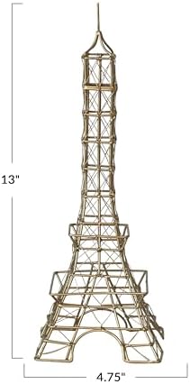 Creative Co Op Decorative Wire Eiffel Tower Antique Brass