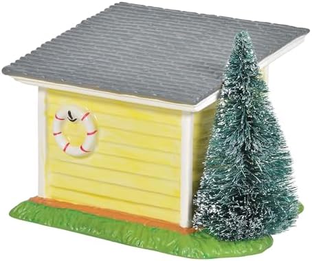 Department 56 Lit Pool House Building and Figurines Set