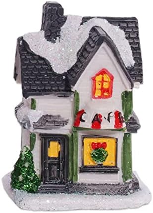 Ochine Resin Christmas Village Houses with LED Light
